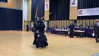 Kohsuke Nitta (ETO) vs Antoine Fortier (KIP) Teams Fukusho - JCCC Senior Kendo Tournament 2022