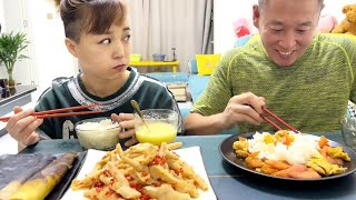 你既然爱吃盖饭，那我就治治你#eating show#eating challenge#husband and wife eating food#eating#mukbang #asmr eating