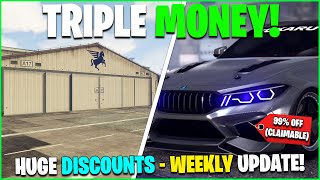 TRIPLE MONEY, DISCOUNTS, FREE CAR IN SALVAGE YARD & LIMITED TIME CARS - GTA ONLI