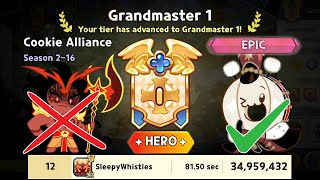 1 Team Epics Only!? - F2P GM1 Hero Cookie Alliance Season 2-16 Best Guide [CRK]