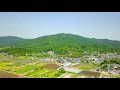 【ドローン空撮 4k】『水田に映る逆さ筑波山 五月のつくば北部を空撮』茨城 観光名所 mt. tsukuba and paddy sightseeing spots in japan