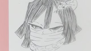 かわいい伊黒さんの絵を描く。模写・シャープペン画。鬼滅の刃【DEMON SLAYER】Kawaii IGURO drawing