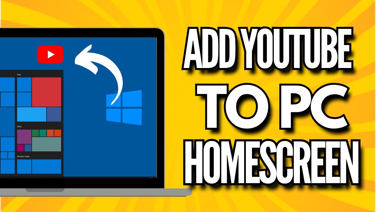 How To Add Youtube In Pc Home Screen Quick Tutorial Youtube