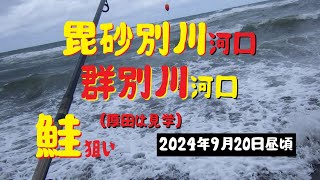 【海釣り】札幌近郊サケ釣り偵察毘砂別・群別・厚田2024年９月20日昼