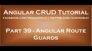 Angular route guards