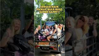 Sensasi Naik Pickup, Bule-Bule Super Happy! #shorts  #videoviral #reaksibule #funny