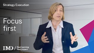 IMD's Strategy Execution: Focus first