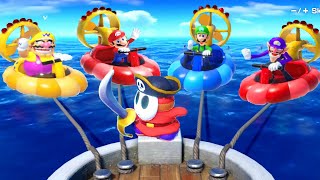 Mario Party Superstars - Free For All Minigames - Mario vs Luigi vs Wario vs Waluigi #43
