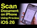 How to Scan Documents on iPhone/iPad Using Preview App in iOS 26