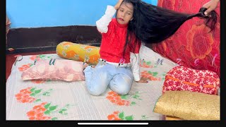 Long Hair Girl#Selling The Saree#Long Hair Play#Short Story