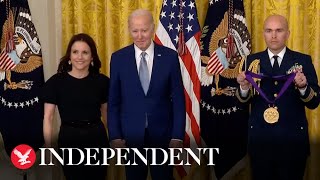 President Biden presents National Medal of Arts to Julia Louis-Dreyfus