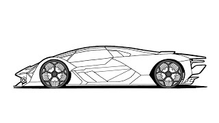 How To Draw A Lamborghini Terzo Millennio