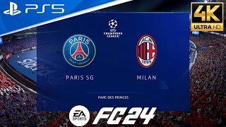 FC 24 | PSG vs AC Milan | UEFA Champions League 2023/24 Group Stage - Full Match | PS5™ [4K HDR]