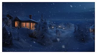 Cozy Winter Ambience | Snow Storm Sleep Sounds | Dark Screen | Howling Wind