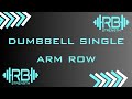 Single Arm Dumbbell Row