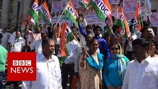 India rupee ban: Sporadic 'day of rage' protests against cash ban - BBC News