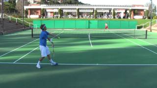 Jan 15, 2011 Denis Lin vs Clay Thompson men's college tennis singles