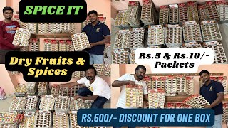 Dry Fruits \u0026 Spices @ Just Rs.5/- \u0026 Rs.10/- | Spiceit | AS Traders | தமிழ்