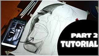 wet face drawing tutorial | wet face drawing 🔥 (part 2 time lapse ) ✨
