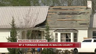 EF2 tornado leaves damage in Macon County