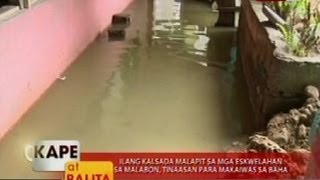 KB: Ilang kalsada malapit sa mga eskwelahan sa Malabon, tinaasan para makaiwas sa baha