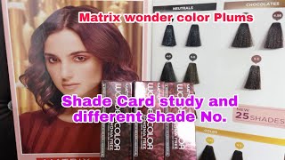 How we study Matrix wonder color Plums (Ammonia Free) shade card