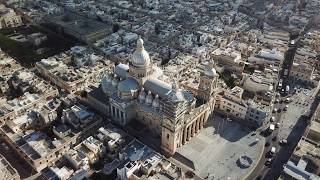 Fgura, Paola, Malta from the Sky. 4K