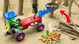 Diy tractor making mini wood Saw science project | diy modern Agricultural Machinery | @SunFarming