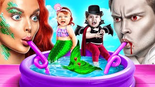 Little Mermaid Transformation in Real Life! How to Become a Vampire!