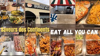 EAT ALL YOU CAN IN SAVEURS DES CONTINENTS AT AFFORDABLE PRICES BUFFET DES CONTINENTS WITH SUBTITLES