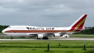 Kalitta Air 747-400F (B744) landing in Montreal-Mirabel (YMX/CYMX)