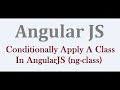 Conditionally Apply A Class In AngularJS Using ng-class
