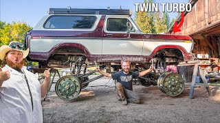 Turning Westen's Twin Turbo Bronco into a MEGA TRUCK!