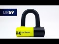 urban ur59120 candado antirrobo mini u con cadena lazo 120 cm