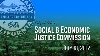 Social & Economic Justice Commission - July 18, 2017