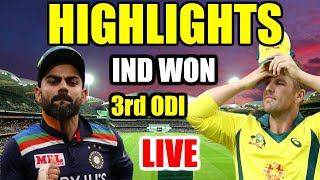 IND Vs AUS 3rd ODI Full Match HIGHLIGHTS | India VS Australia 3rd ODI Live | IND WON AGAIN AUS