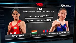 IBA WOMENS WORLD BOXING CHAMPIONSHIP 2022-23|| FINALS 45-48kg || INDIA 🇮🇳 VS MONGOLIA 🇲🇳