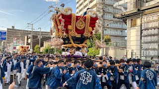 令和4年 中百舌鳥町 ふとん太鼓 試験担き 百舌鳥八幡宮 月見祭 2022/08/28(日)