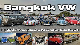 Bangkok VW 2023: Hundreds of cars join brand new Volkswagen mega meet at Train Market Srinakarin!