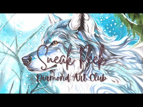BLACK FRIDAY Preview! Blue Winter Wolf by Katy Lipscomb and Diamond Art Club