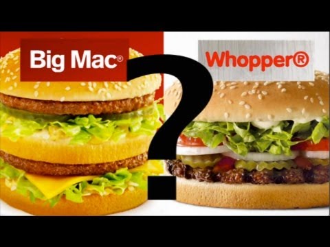 BIG MAC Vs WHOPPER McDonald's Vs Burger King (Hungry Jacks) | Burger ...