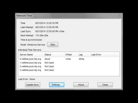 Net Time Time  Synchronization Program, Fixes Bad CMOS battery issues