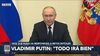 Putin dice que RUSIA tuvo retos difíciles