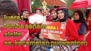 Juara1 lomba senam sicita se kecamatan purwantoro