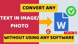 How to Convert Image to Word Document | Convert photo in to Word Document | How to Finally