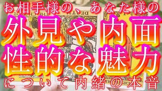 【💖お相手様の本音💖】😍※一部セクシーな内容アリ閲覧注意😍あなた様の外見・内面・異性としての魅力など、本音ではどう思ってる？普段の態度と本音の差を徹底比較＆深堀り😊✨【🔮タロット占いByさるじん🐵🍌】