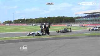 GP3 Silverstone 2013 Kujala, Fumanelli Unfall