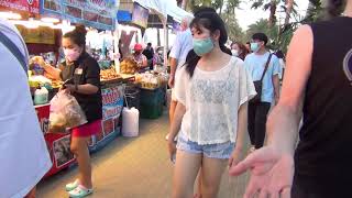 Walking around Pattaya Fireworks Festival 2021, Thailand