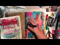 Mixed Media Markmaking: Abstract art journal layout