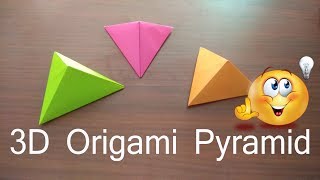 How To Make a Paper 3D Pyramid | Very Easy Origami Pyramid for Beginners DIY Crafts Ideas